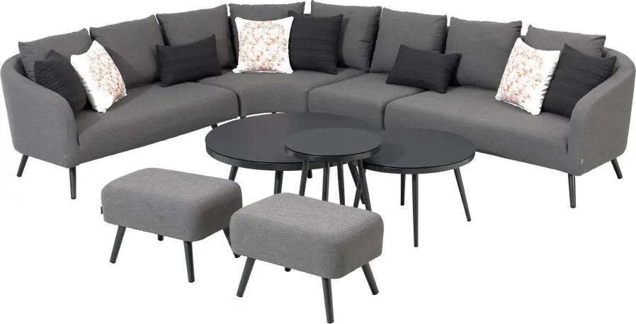 Doppler MELIA LIKA-TEX® ogrodowy zestaw wypoczynkowy szary