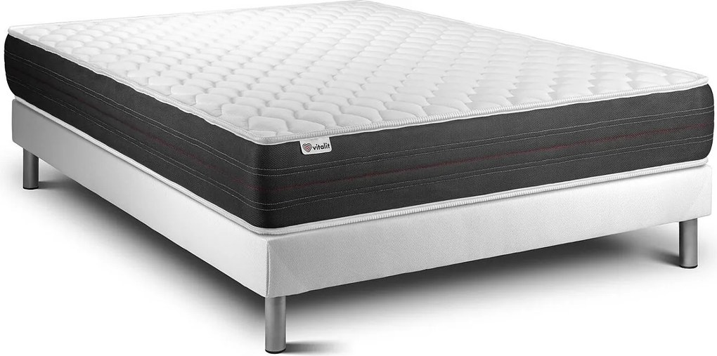 lózka z materacem VITAL SPRING 135 x 200 cm Rama lózka Bialy