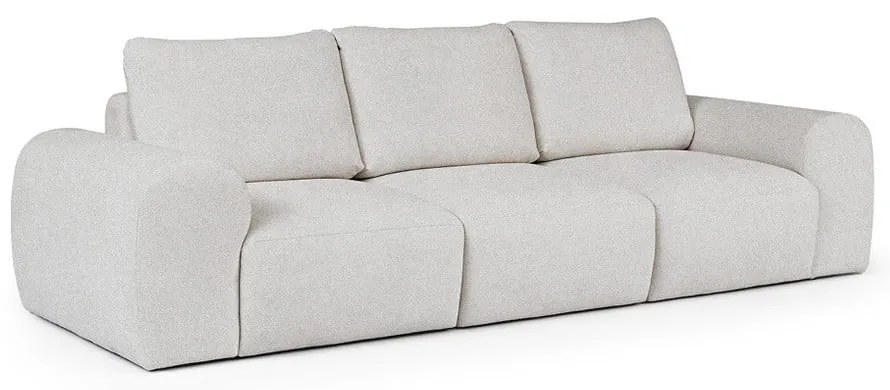 Jasnoszara sofa z materiału bouclé 287 cm Mirel – Rodier