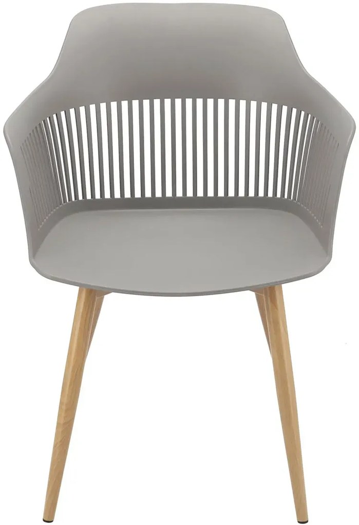 Szare krzesło kuchenne z ażurowym oparciem R9-M32