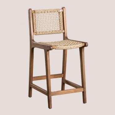 Wysoki Stołek 65 Cm Z Drewna Tekowego Malmo Drewno Tekowe - Sklum