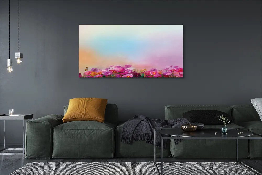 Zdjęcie na płótnie Kwiatki na Tle Nieba