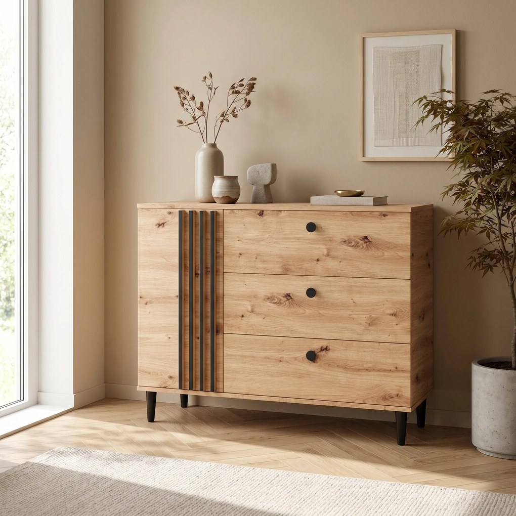 Komoda ARTIANO 120 cm do Salonu Sypialni Dąb artisan