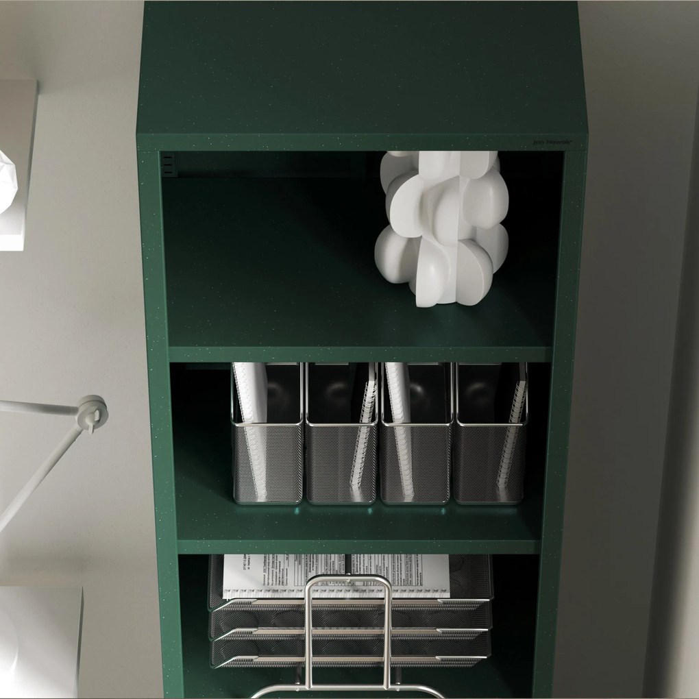 Regał na książki MARIO, 500 x 1800 x 350 mm, Modern: butelkowa zieleń