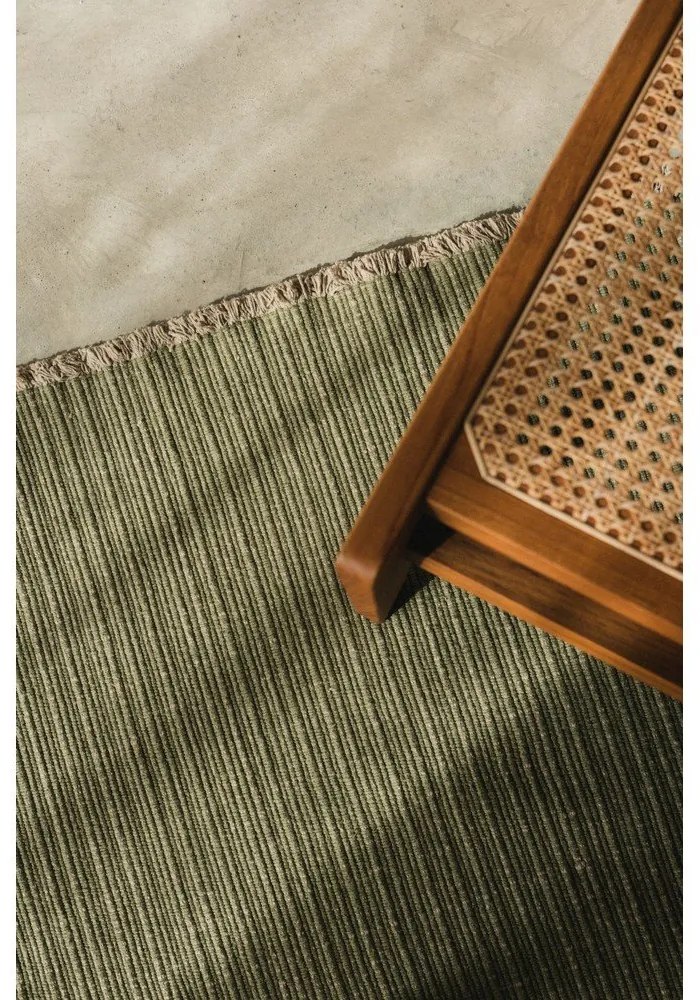 Bawełniany dywan tkany ręcznie w kolorze khaki 200x300 cm Handloom – Lorena Canals