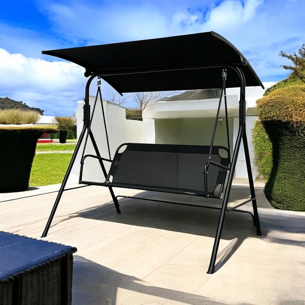Huśtawka do ogrodu Paloma MAS-4006, wolnostojąca, kolor czarny