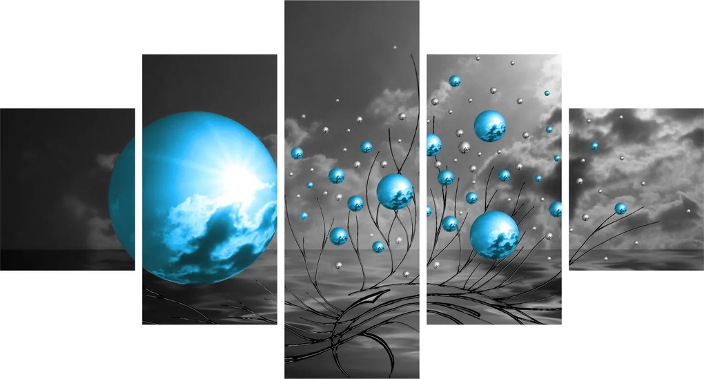 Obraz jasnoniebieskich kul (125x70 cm)