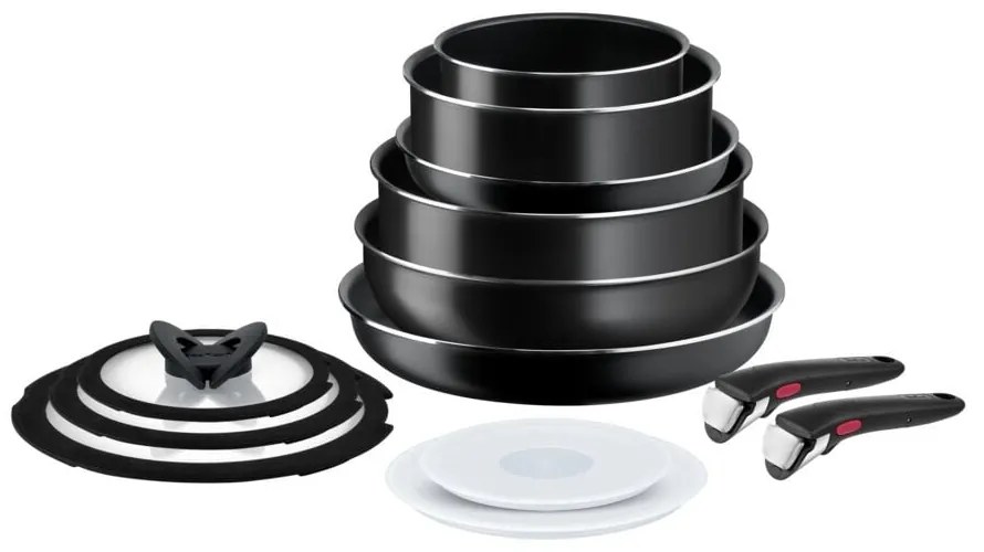 Zestaw garnków aluminiowych 13 szt. INGENIO EASY COOK & CLEAN BLACK L1549023 – Tefal