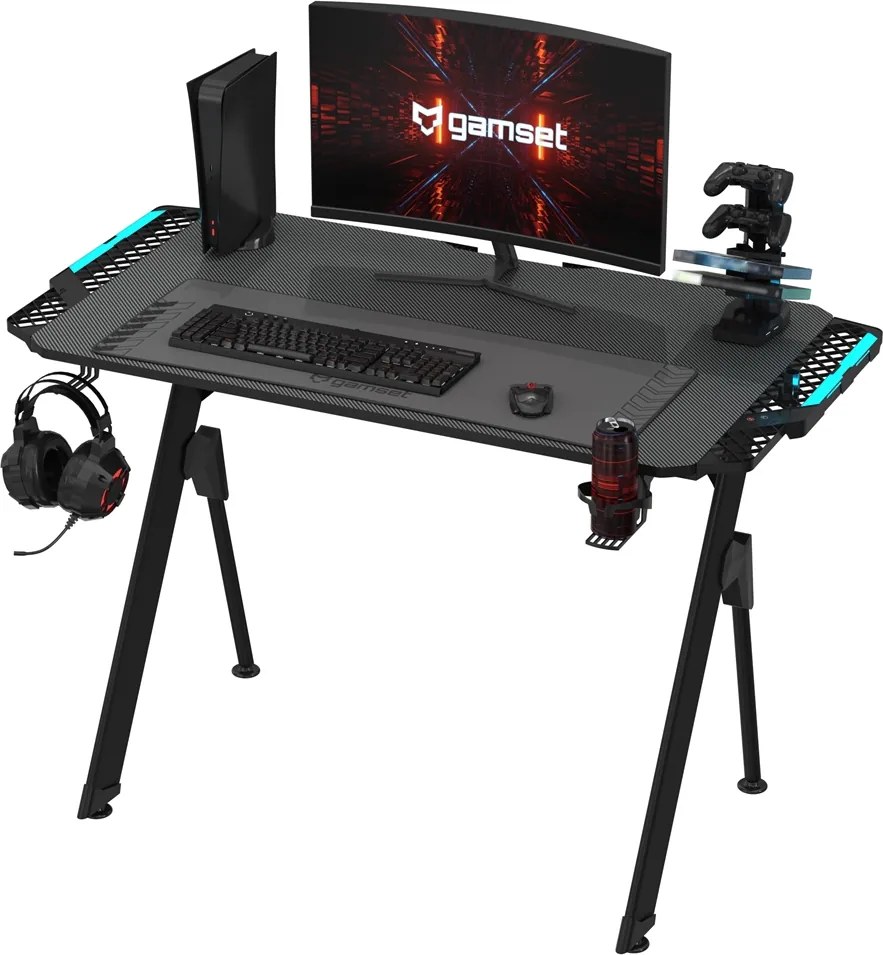 Biurko gamingowe z oświetleniem Gamset Falcon 1.0