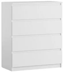 Komoda BASIC 4 szuflady – Biały | 80x97x40 cm