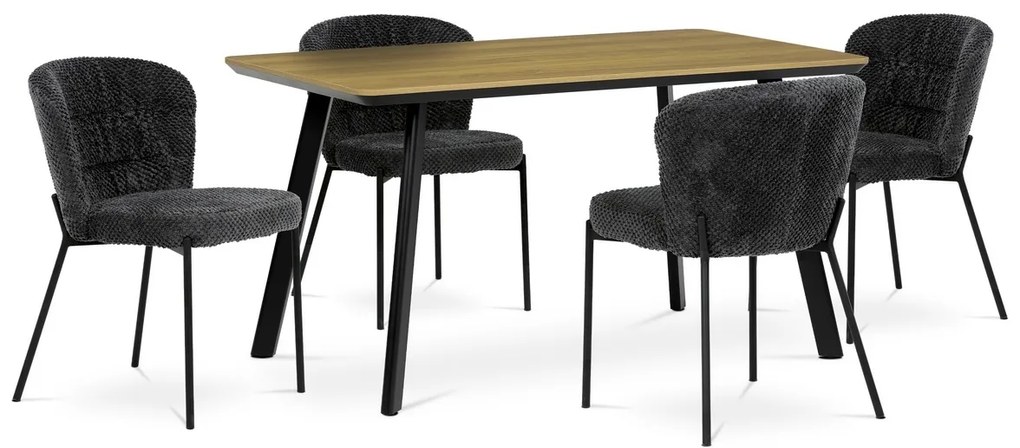 Zestaw krzeseł do jadalni Bouclé CT-W1077 GREY2, 4szt.