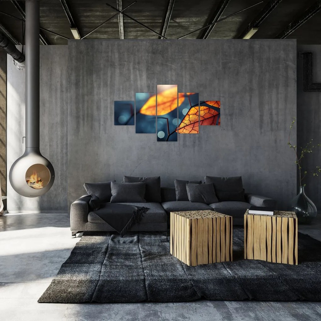 Obraz - Tekstura liści (125x70 cm)