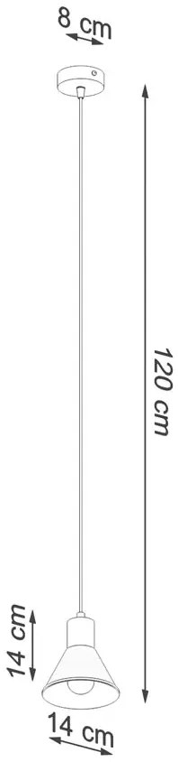 Biała industrialna lampa wisząca - 7X S166 R1-M32