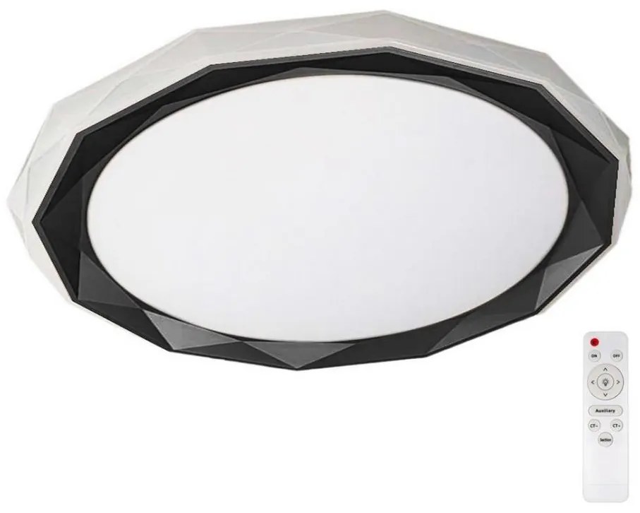 LED Plafon ściemnialny OSCAR LED/45W/230V 3000-6000K czarny + pilot