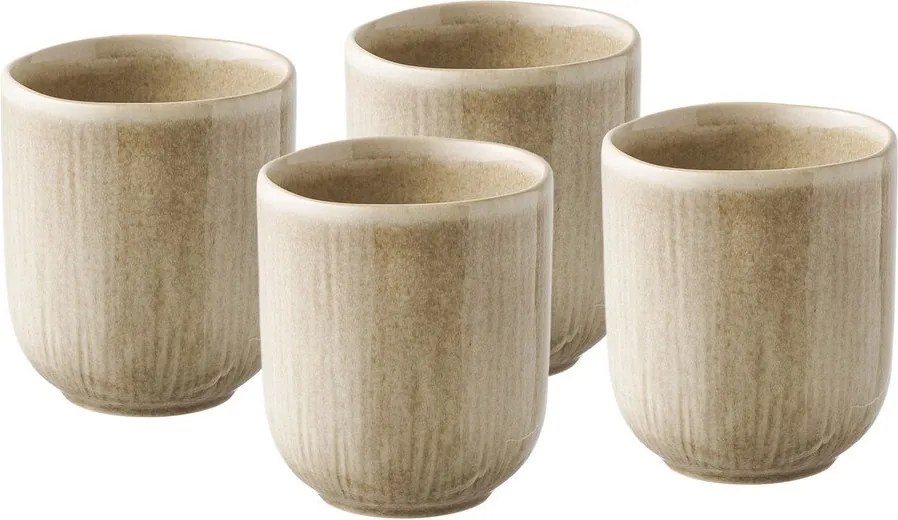 Beżowe kamionkowe filiżanki zestaw 4 szt. 360 ml Viola – House Nordic