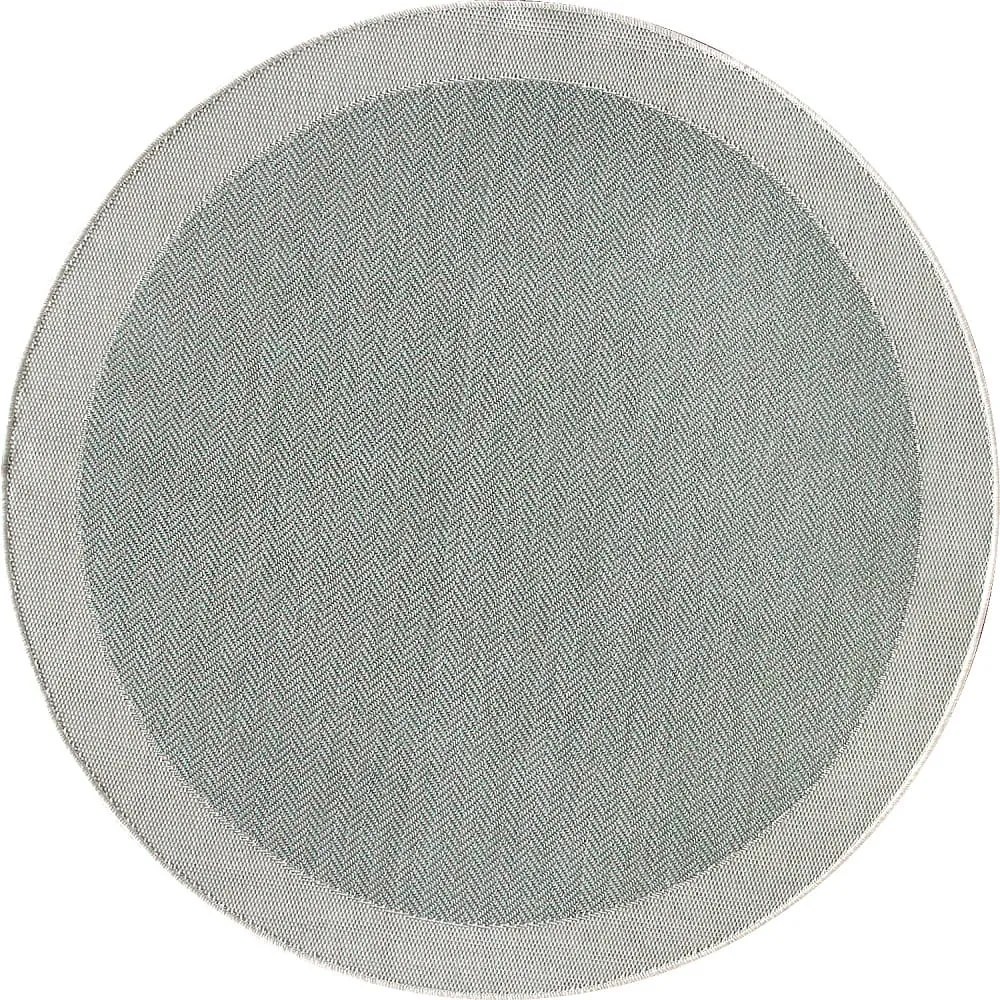 Dywan zewnętrzny Miovani zielono-kremowy koło 120 cm x 120 cm