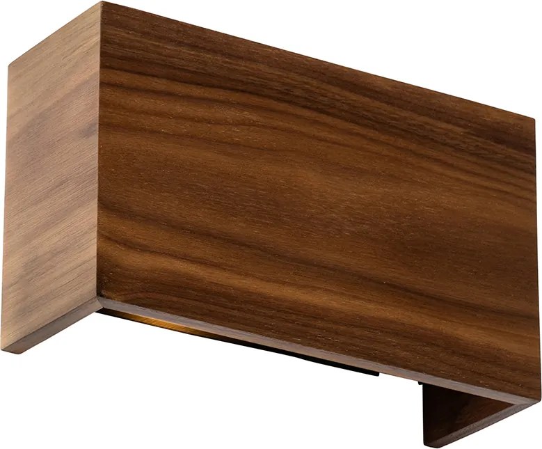 Inteligentna lampa ścienna z drewna orzechowego 24 cm w tym Wi-Fi G9 - Otan