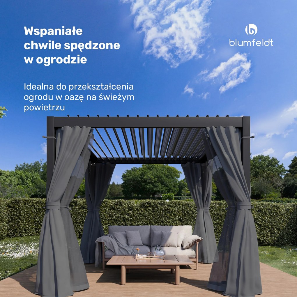 Blumfeldt LuminaHaven Pergola ogrodowa 3x3