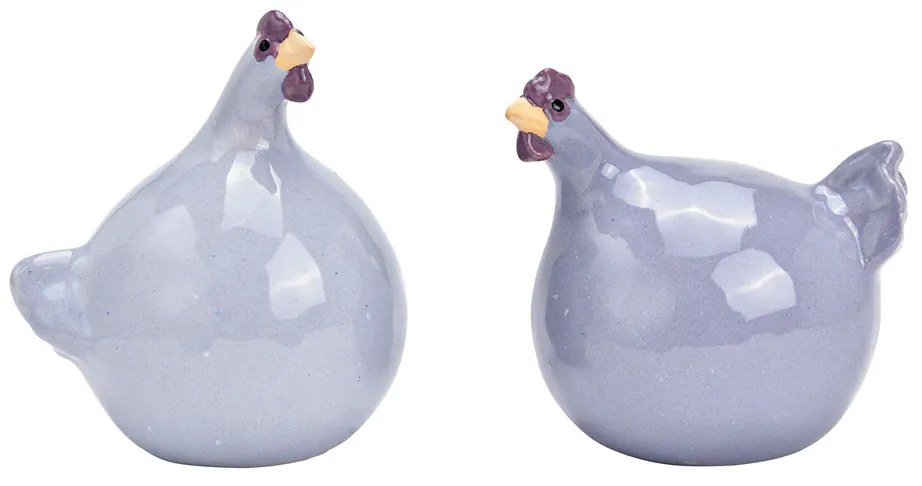 Ceramiczna kurka LILAC CHICKEN fioletowa - różne rozmiary Wielkość: L