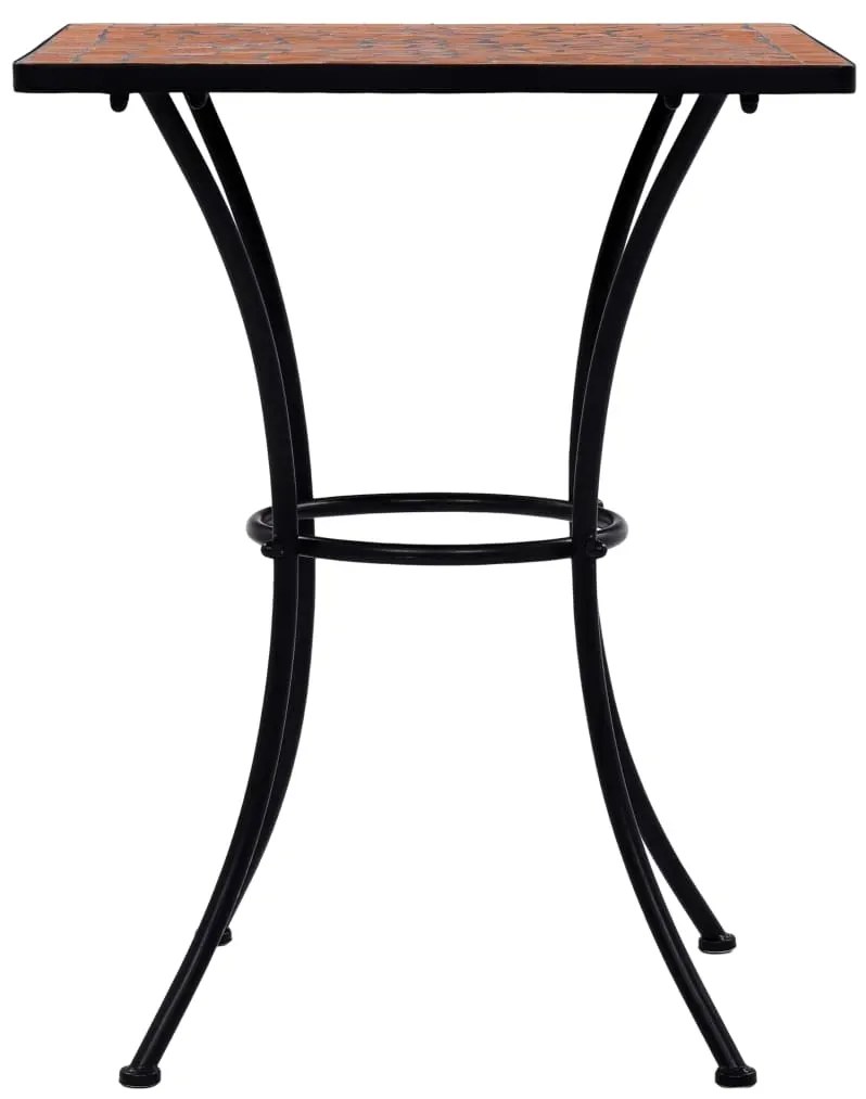 Ciemnopomarańczowy 3-cz. mozaikowy zestaw mebli R6-T39