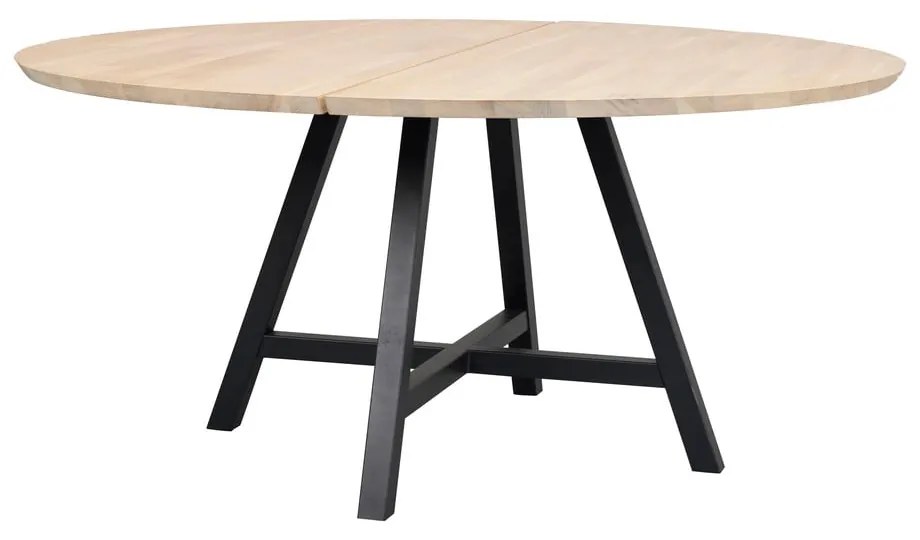 Okrągły stół z blatem w dekorze dębu 150x150 cm Carradale – Rowico