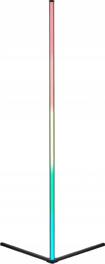 Czarna lampa stojąca LED (wys. 141 cm) Level – Reality