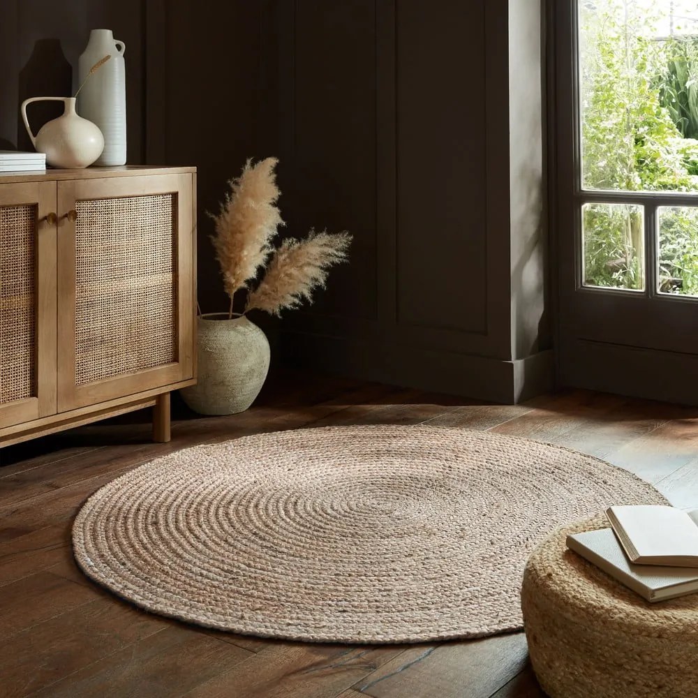 Naturalny okrągły dywan z juty ø 133 cm Capri – Flair Rugs