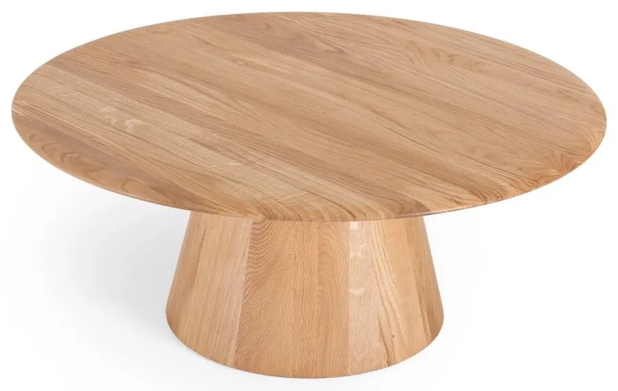 Okrągły stolik z litego drewna dębowego ø 80 cm Mushroom – Gazzda
