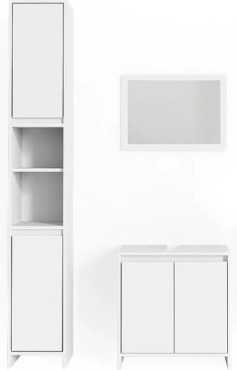 Zestaw mebli łazienkowych biały 58x33x60 emma