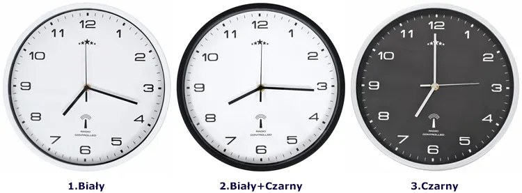 Klasyczny czarny zegar wiszący 31 cm M0-N49