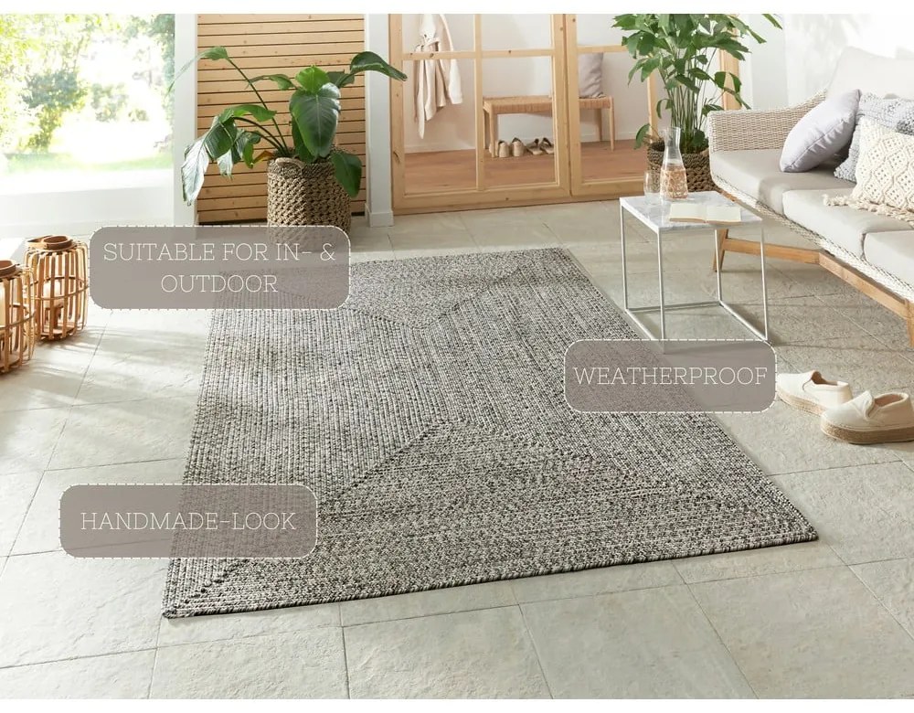 Szarobeżowy dywan odpowiedni na zewnątrz 150x80 cm – NORTHRUGS