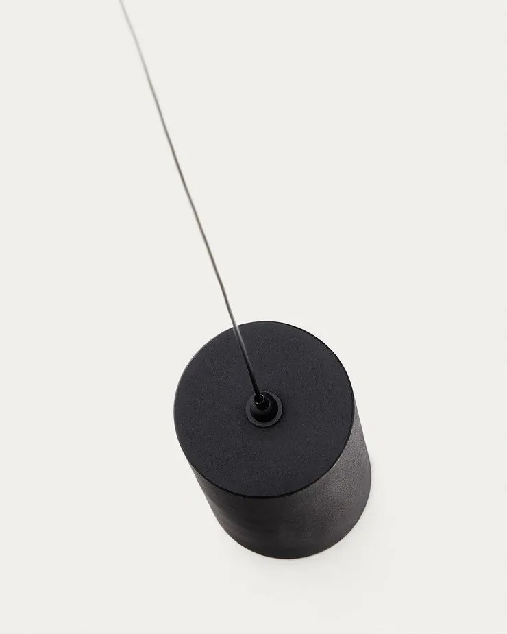 Czarna lampa stojąca LED ze ściemniaczem (wysokość 339 cm) Orey – Kave Home