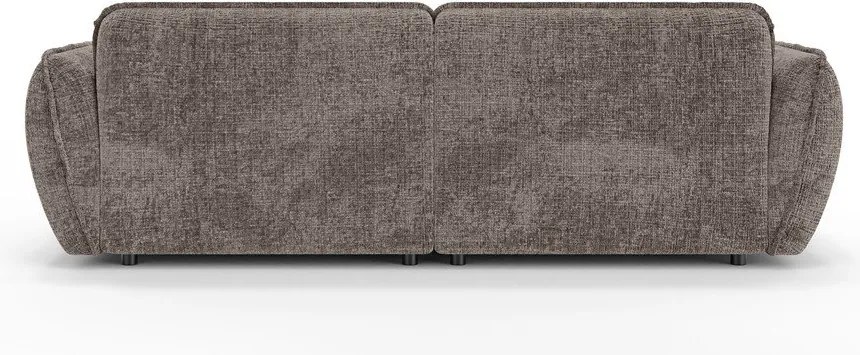 Szarobrązowa sofa z tkaniny szenilowej z szezlongiem 252 cm Nelia Big – Ropez