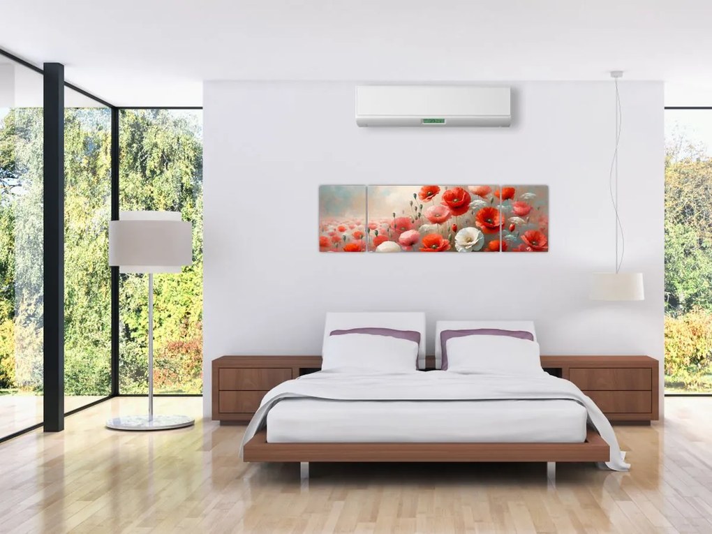Obraz - Obraz z makami (170x50 cm)