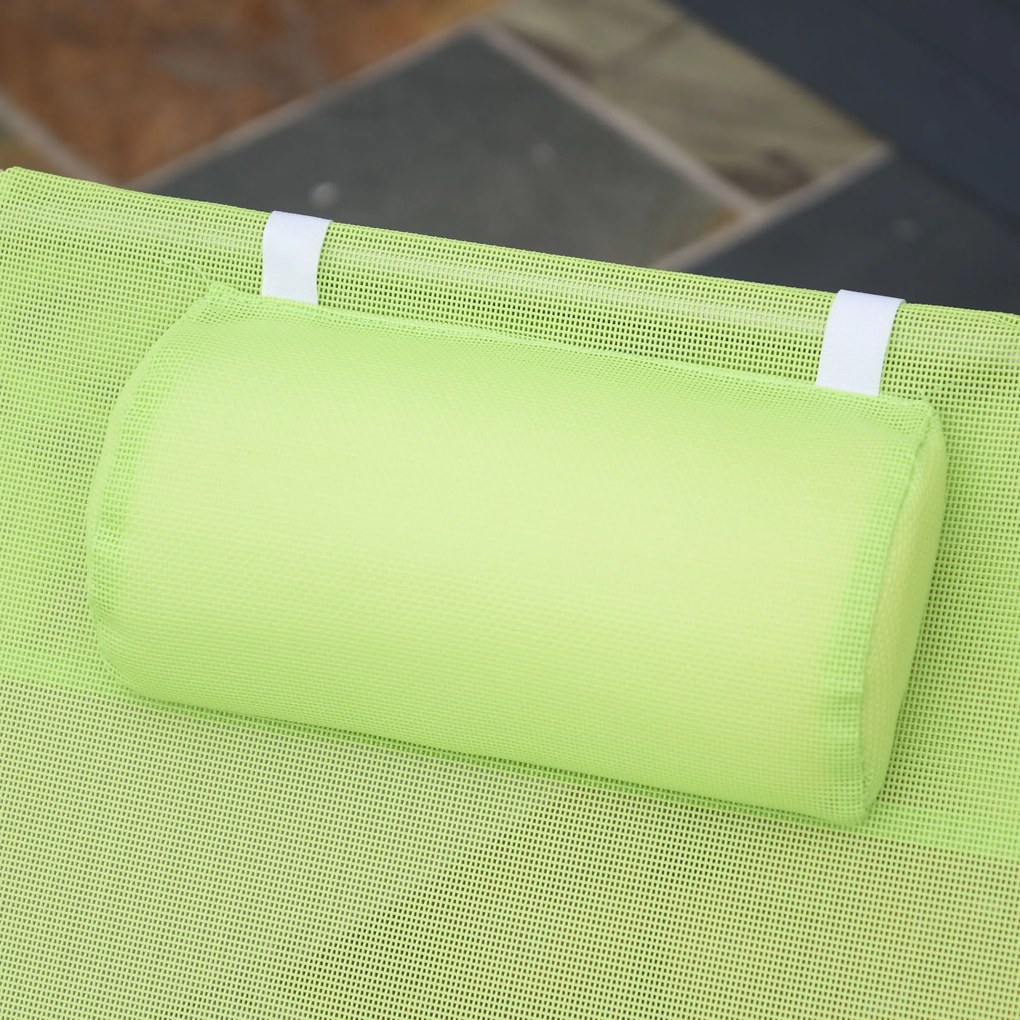 Outsunny Składany Leżak Ogrodowy Zielony Komfort i Styl 182x56x28cm | Aosom PL