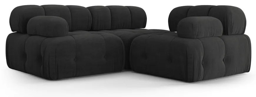 Czarna sofa 288 cm Ferento – Cosmopolitan Design