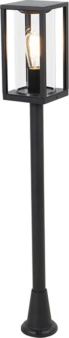 Stojąca lampa zewnętrzna czarna 100 cm z kołkiem gruntowym i wpustem kablowym - Charlois