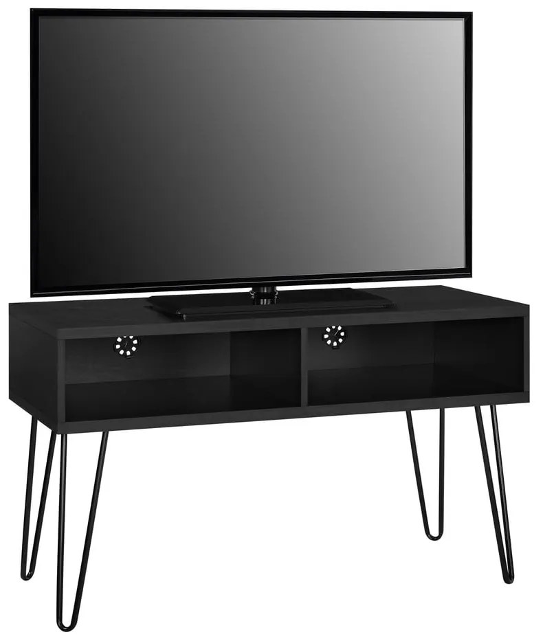 Ciemnoszara szafka pod TV w dekorze dębu 107x63 cm Owen – Støraa