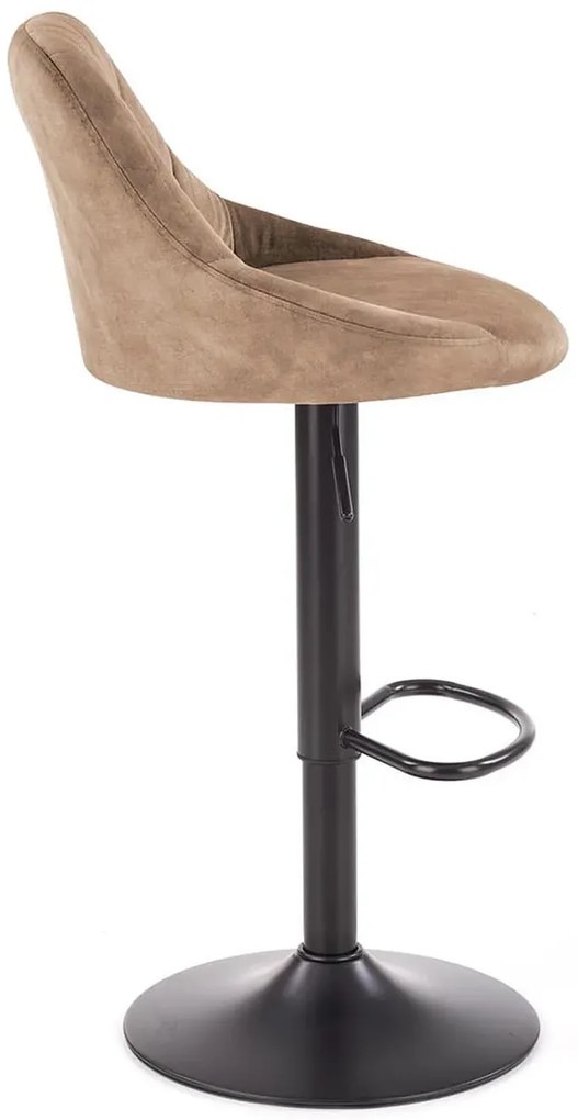 Beżowe krzesło barowe z regulacją wysokości K7-S45