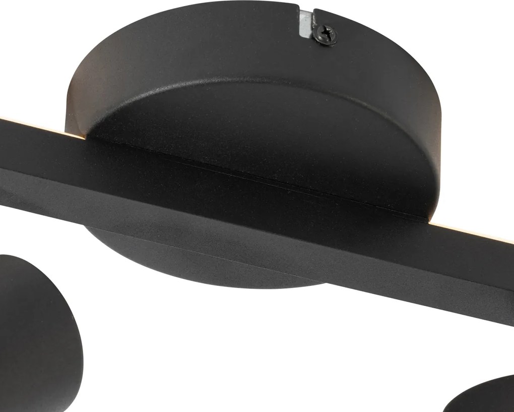 Czarny reflektor sufitowy GU10 50mm 2-punktowy z podświetleniem - Back Up