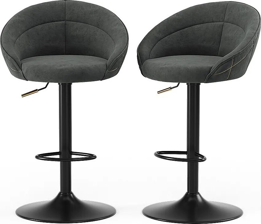 Stołek barowy antracyt 58.5x105x84.5 goldamo