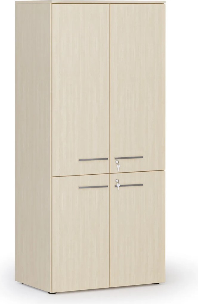 Szafa biurowa pół-drzwi PRIMO WOOD, 800 x 500 x 1781 mm, brzoza