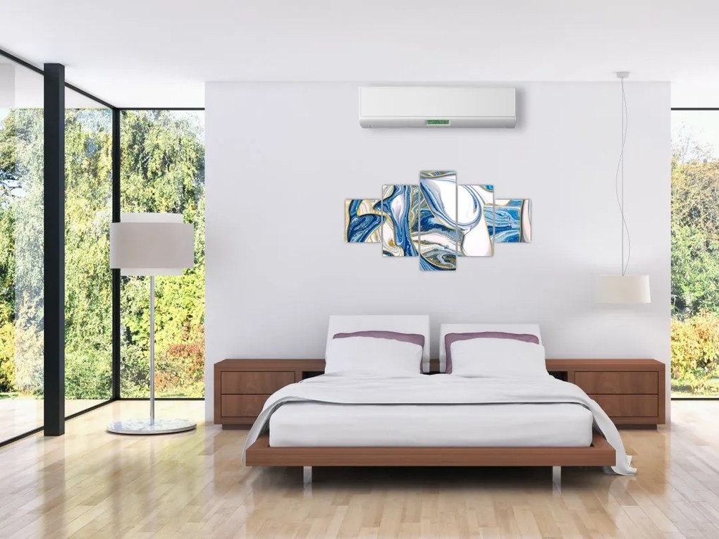 Obraz - Fale z marmuru (125x70 cm)