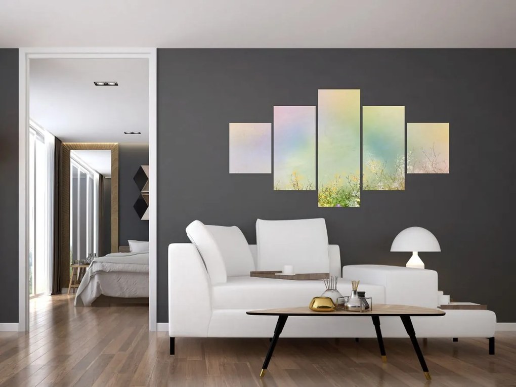 Obraz - Malowana łąka 2 (125x70 cm)