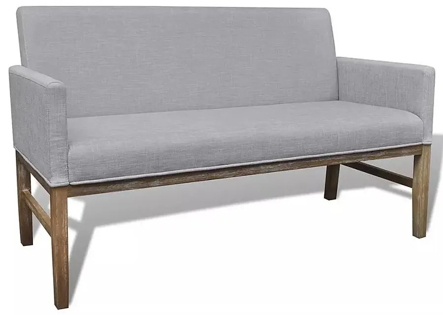 Jasnoszara elegancka ławka tapicerowana P4-C74