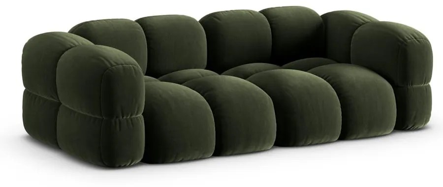 Zielona aksamitna sofa 250 cm Loretto – Cosmopolitan Design