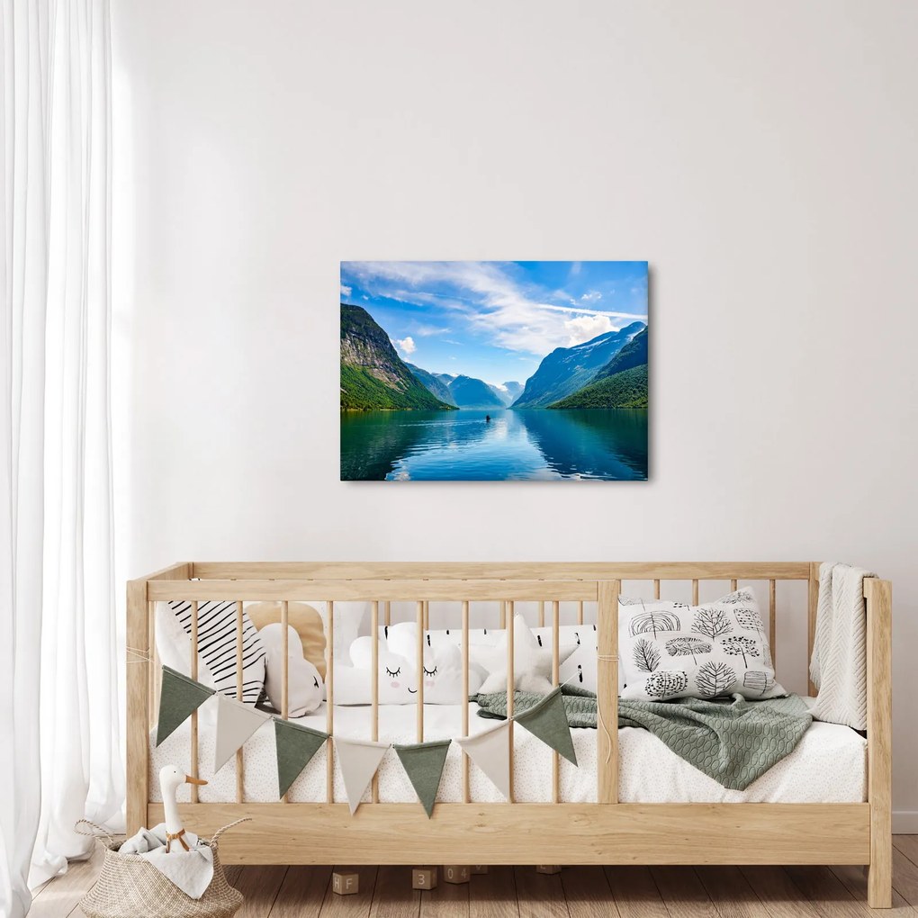 Obraz - Jezioro Lovatnet (70x50 cm)
