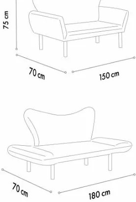 Sofa rozkładana Chatto Patchwork