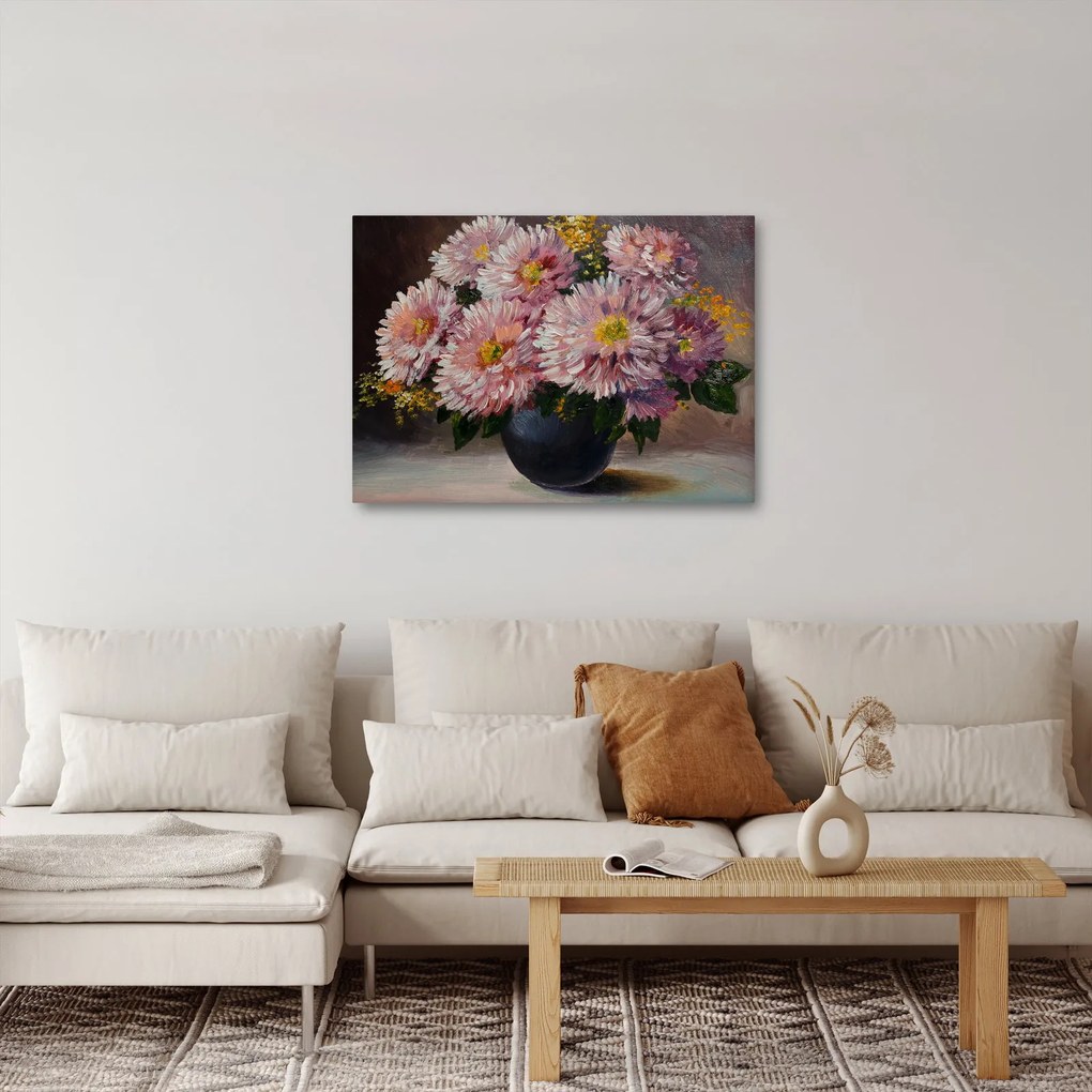 Obraz - Obraz olejny, Kwiaty w wazonie (70x50 cm)