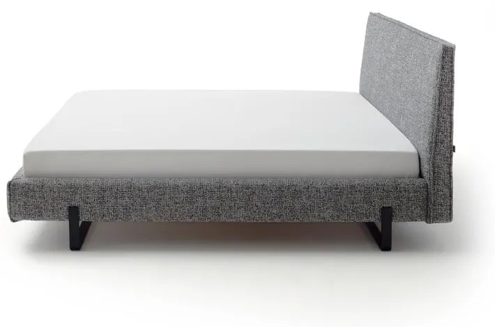 Szare tapicerowane łóżko dwuosobowe 180x200 cm La Gomera – Meise Möbel